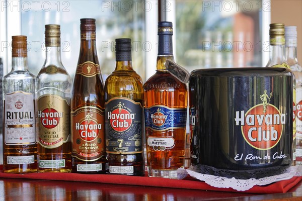 Different kinds of rum from Cuba