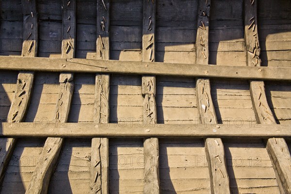 Replica of ancient boats with tradidional construction