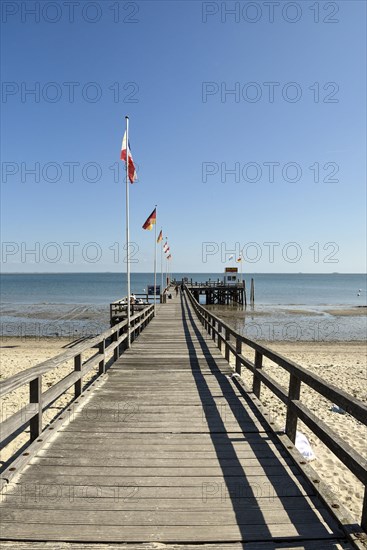 Wooden pier in Wyk auf Foehr