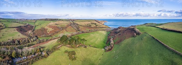 Panorama over Farmlands and Man Sands