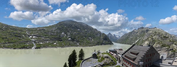 Grimselsee and historic Alpine Hotel Grimsel Hospiz