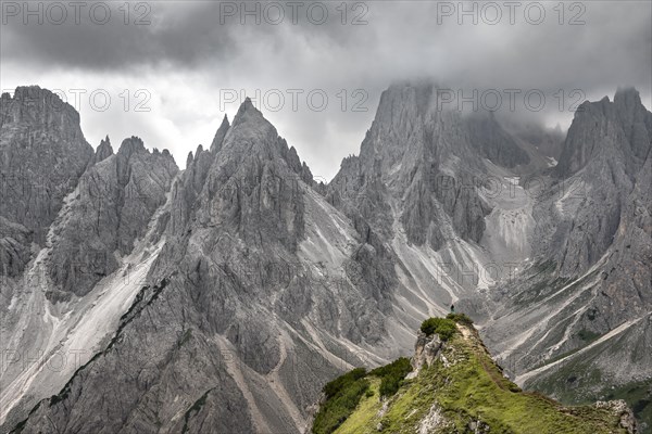 Hiker standing on a ridge