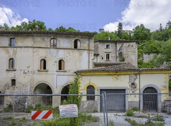 Old town of Visso destroyed by earthquake