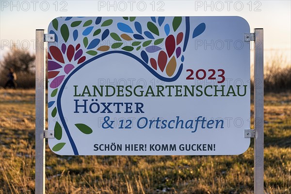 Sign with the inscription Landesgartenschau 2023