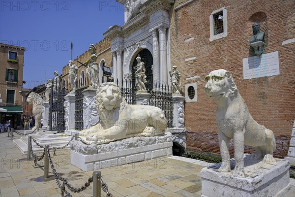 Entrance portal of the Arsenal and Lion of Piraeus