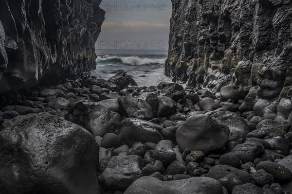 View of the Atlantic Ocean from a ravine