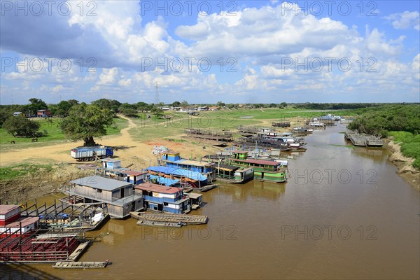 River barge on the banks of the Rio Mamore