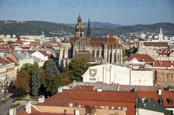 View over the city centre with St. Elisabeth's Cathedral