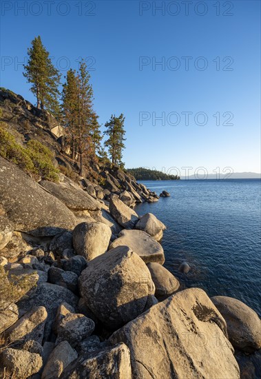 Round stones in the water