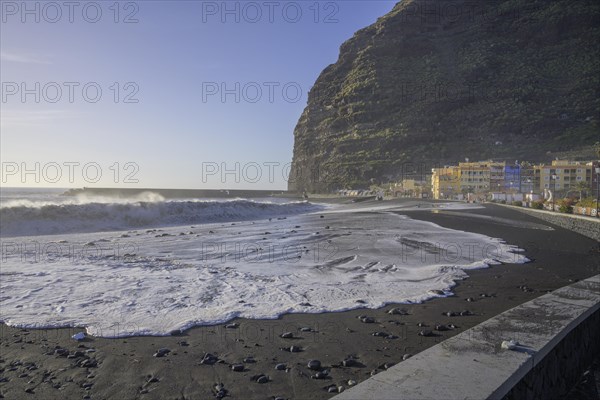 High waves crashing on the beach