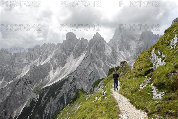 Hikers on a trail