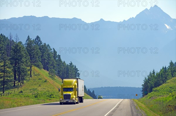 Truck on road