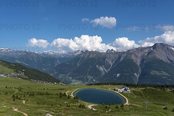 Landscape with water reservoir