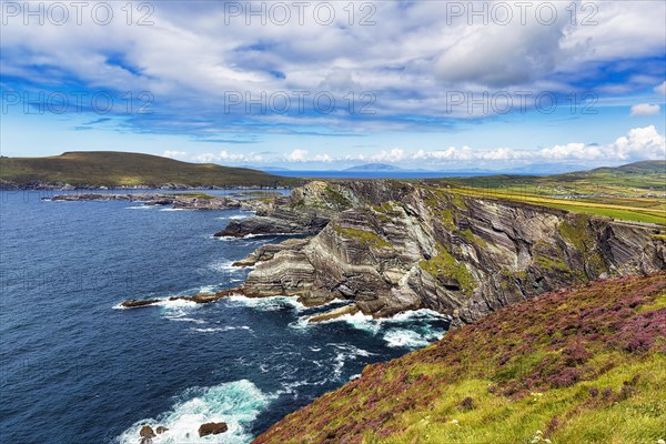 Rugged cliffs overlooking the Atlantic Ocean