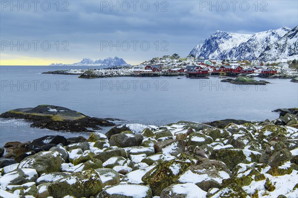 Winter landscape in Lofoten