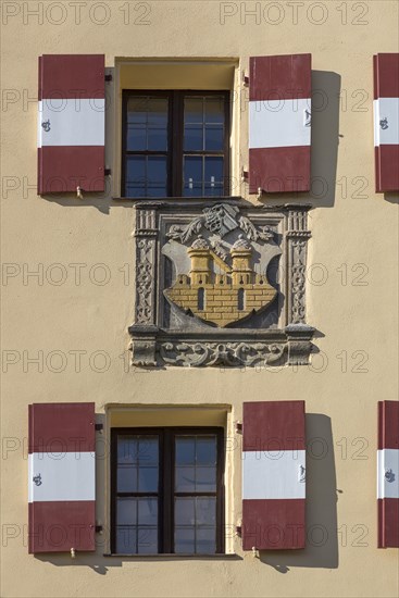 City coat of arms on the historic water gate