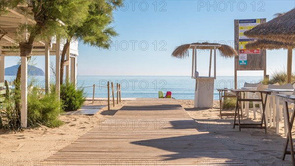 Beach bar at Playa del Muro beach