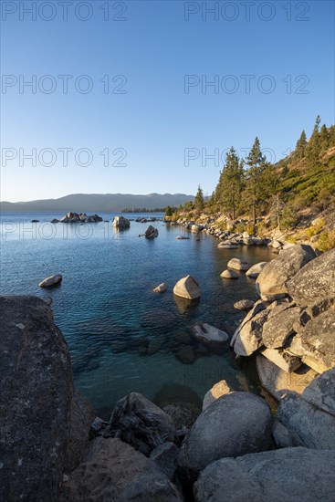 Round stones in the water