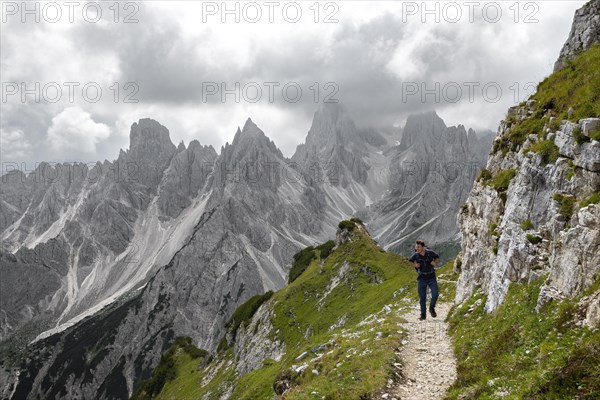 Hikers on a trail