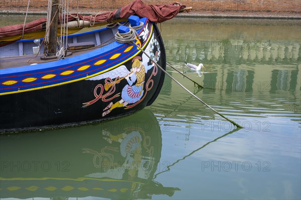 Painted bow of a sailing ship