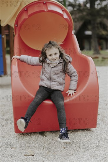 Girl on a slide