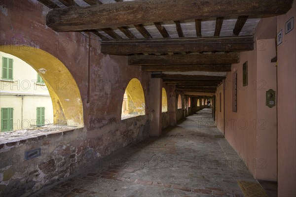 Historic portico Via del Borgo o degli Asini