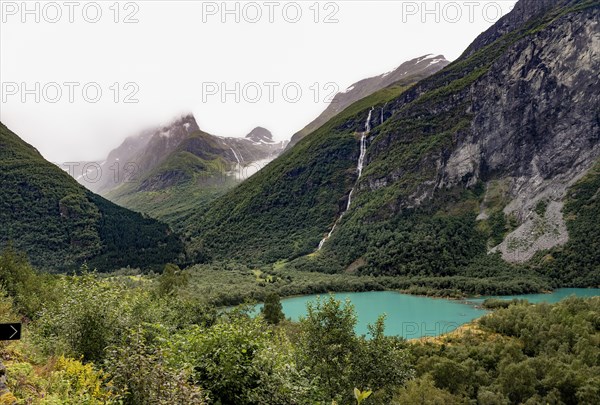 Lovatnet near Loen near the glacier Kjenndalsbreen