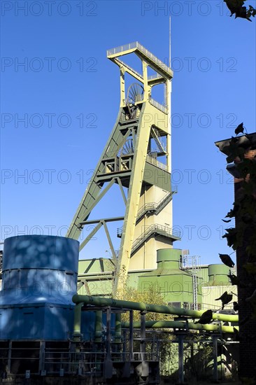 Disused winding tower with cut ropes from Prosper Shaft IV Colliery