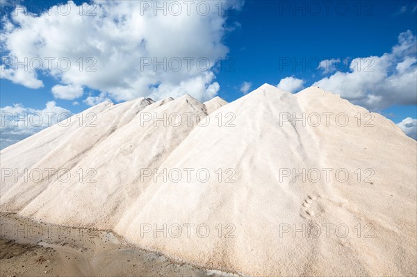 Salt mountains at the Salinas dEs Trenc salt works