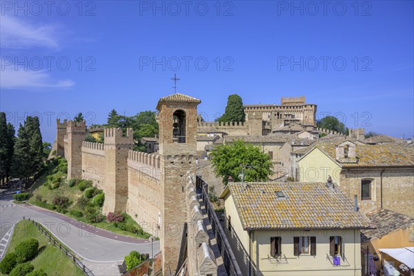 View from the city wall to the castle