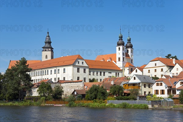 Town view with St. James' Church and Jesuit College with church