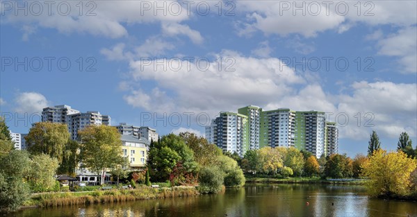 Residential buildings in the Berlin high-rise housing estate Maerkisches Viertel