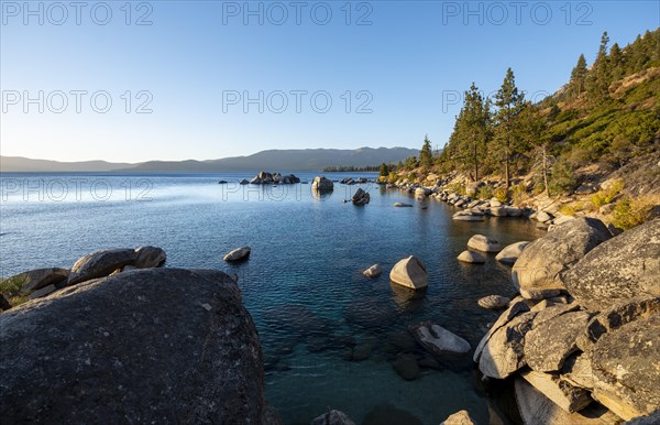 Round stones in the water