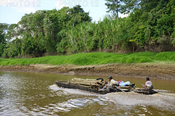 Longboat on the river