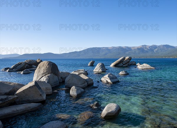 Round stones in the water