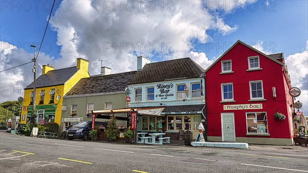 Street of colourful houses