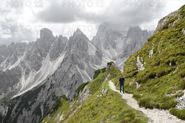 Hikers on a trail