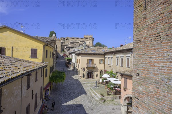 View from the city wall to the castle