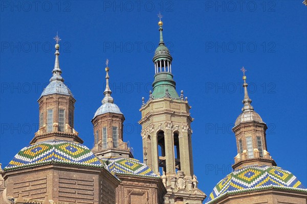 Domes of the Baroque Basilica del Pilar