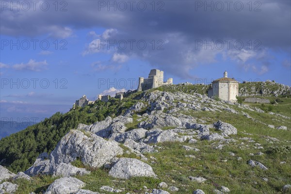 Church of Santa Maria della Pieta and Rocca Calascio ruins