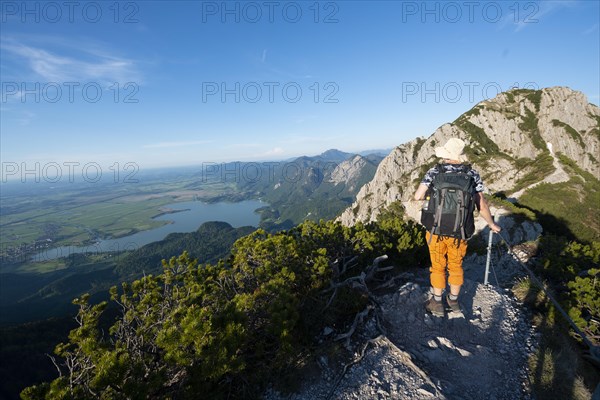 Hiker on hiking trail