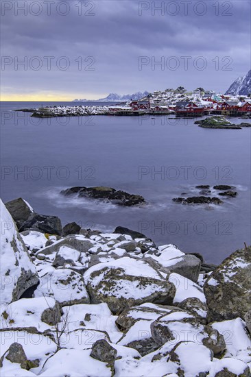 Winter landscape in Lofoten