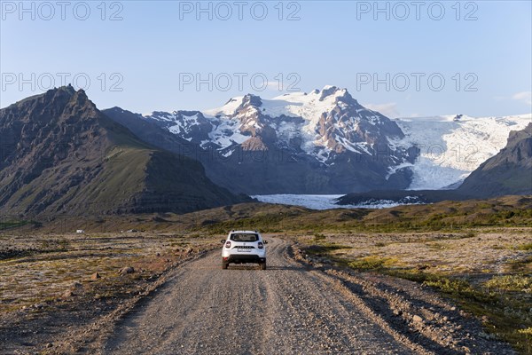 Car on gravel road