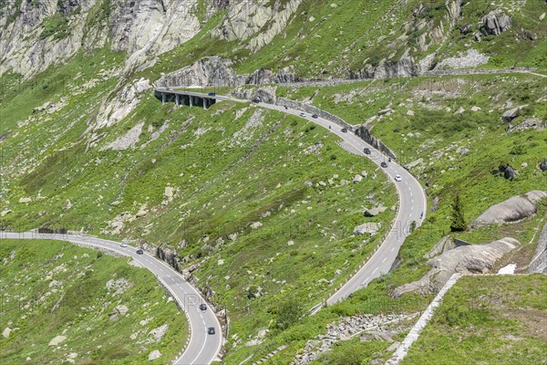 Landscape with Grimsel Pass Road