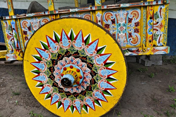 Typical colourful ox cart Monte-Verde
