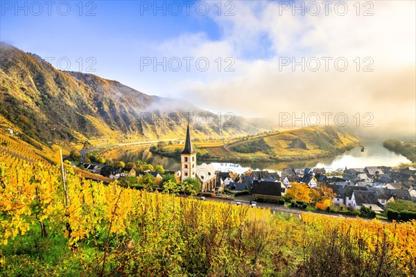 The village of Bremm on the Moselle