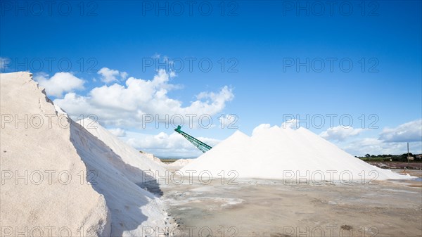 Salt mountains at the Salinas dEs Trenc salt works