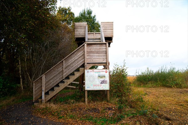 Observation tower at the moor nature trail