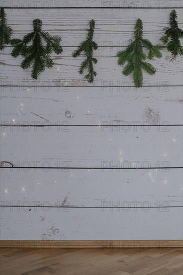 Christmas backdrop with fir branches