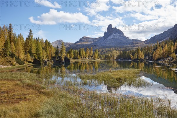 Monte Pelmo reflected in mountain